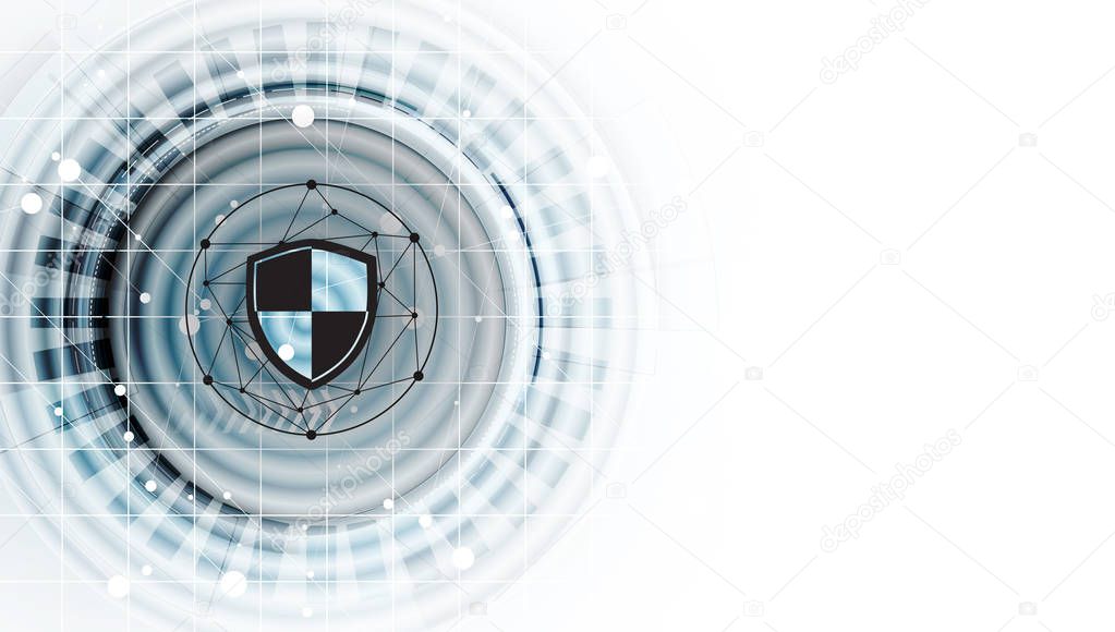 Technology security concept. Modern safety digital background