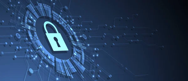 Internet digital security technology concept for business backgr — стоковый вектор