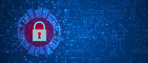 Internet Digital Security Technology-concept voor zakelijke backgr — Stockvector