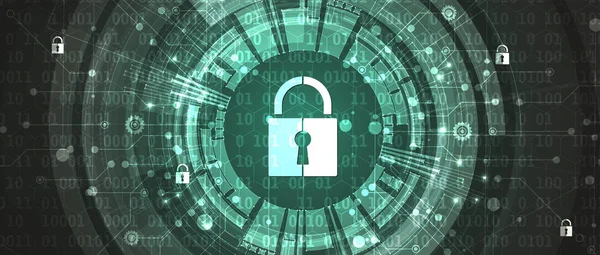 Cybersecurity ve bilgi veya ağ koruması. Gelecekteki teknoloji