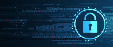 Cybersecurity ve bilgi veya ağ koruması. Gelecekteki teknoloji