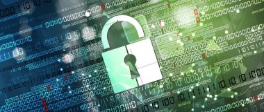 Cybersecurity ve bilgi veya ağ koruması. Gelecekteki teknoloji