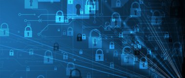 Cybersecurity ve bilgi veya ağ koruması. Gelecekteki teknoloji