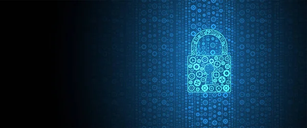 Internet Digital Security Technology Konzept für Business Backgr — Stockvektor