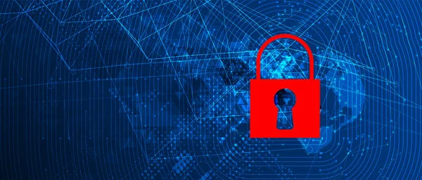 Internet Digital Security Technology Konzept für Business Backgr — Stockvektor