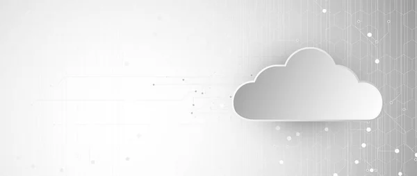 Tecnologia cloud. Contesto web digitale integrato — Vettoriale Stock