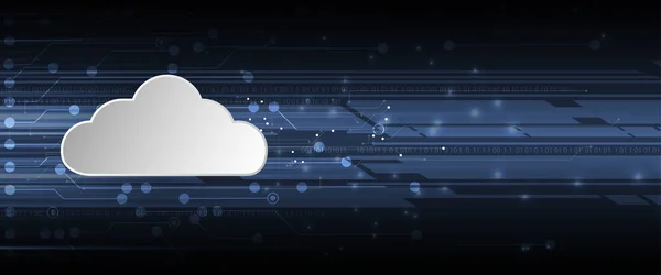 Cloud-technologie. Geïntegreerde digitale webconcept achtergrond — Stockvector