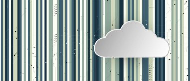 Bulut teknolojisi. Entegre dijital web konsepti arka planı