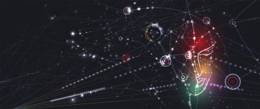 Yapay zeka. Teknoloji web arka plan. Sanal konsantrasyon