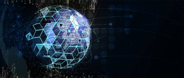 soyut fütüristik soluk bilgisayar teknolojisi iş geçmişi