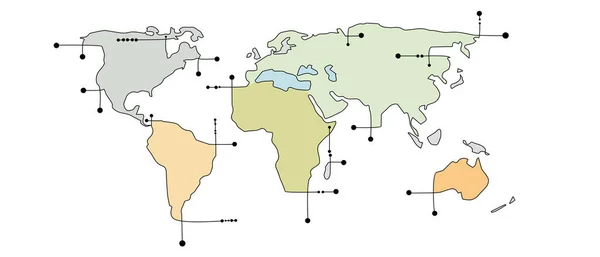 Аннотация World Map Business Background — стоковый вектор