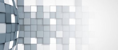 Soyut teknoloji geçmişi. Geometrik şekillerle geleceksel teknoloji arayüzü