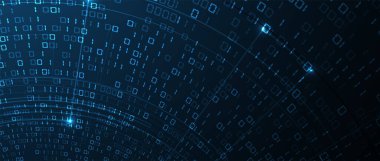 Soyut teknoloji geçmişi. Geometrik şekillerle geleceksel teknoloji arayüzü