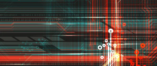 Placa Circuito Abstrata Tecnologia Futurista Processamento Fundo Negócios — Vetor de Stock