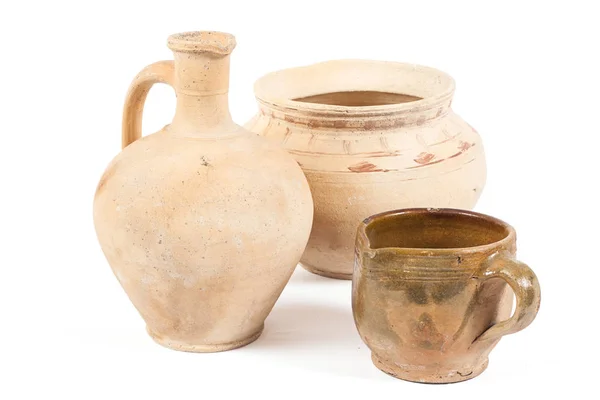 Beyaz bir arka plan üzerinde antik yemekler