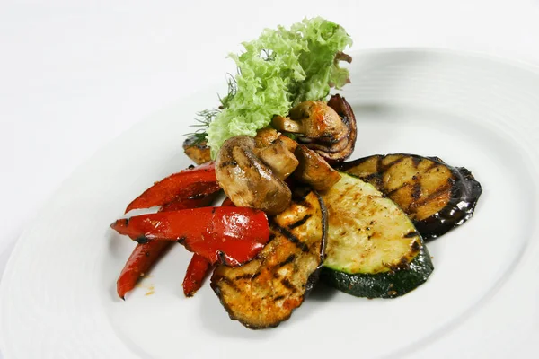 ızgara sebze, patlıcan, mantar, biber,