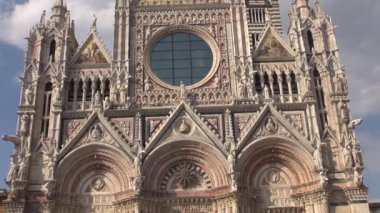 Siena, İtalya - 19 Temmuz 2016 - ünlü katedral Siena, Santa Maria Assunta için özel tasarlanmış ve Siena İtalya, Hd, gerçek zamanlı, 50 fps 1215 ve 1263 arasında tamamlandı