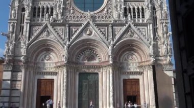Siena, İtalya - 19 Temmuz 2016 - ünlü katedral Siena, Santa Maria Assunta için özel tasarlanmış ve Siena İtalya, Hd, gerçek zamanlı, 50 fps 1215 ve 1263 arasında tamamlandı