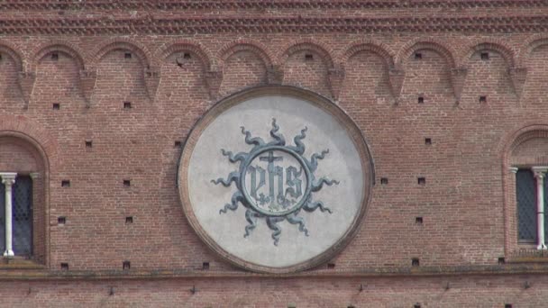 Siena Italia Agosto Palazzo Comunale Sulla Piazza Principale Piazza Del — Video Stock