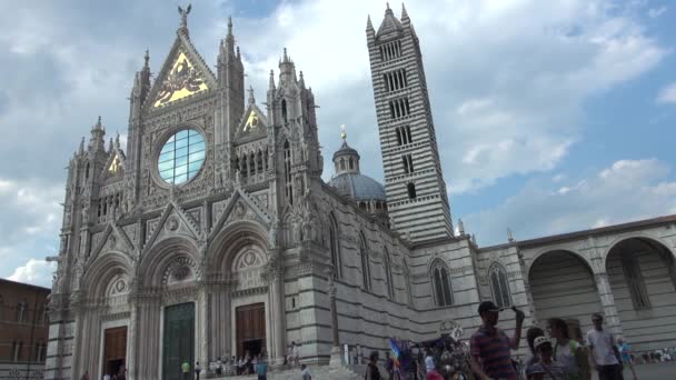 Siena Itálie Července 2016 Slavná Katedrála Sieně Věnované Santa Maria — Stock video