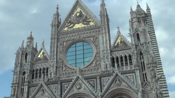 Σιένα Ιταλία Ιουλίου 2016 Διάσημος Καθεδρικός Ναός Στη Σιένα Αφιερωμένο — Αρχείο Βίντεο