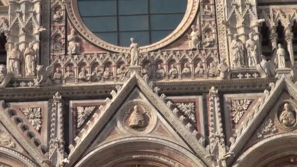 Siena Italië Juli 2016 Beroemde Kathedraal Siena Gewijd Aan Santa — Stockvideo