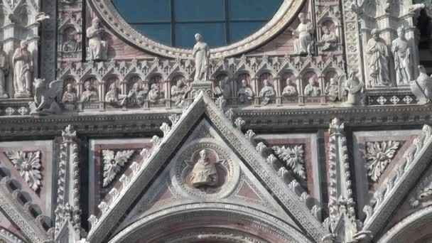 Siena Italy July 2016 Famous Cathedral Siena Dedicated Santa Maria — Stock Video