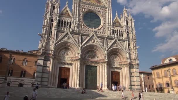 Siena Itálie Cca 2016 Slavná Katedrála Sieně Věnované Santa Maria — Stock video