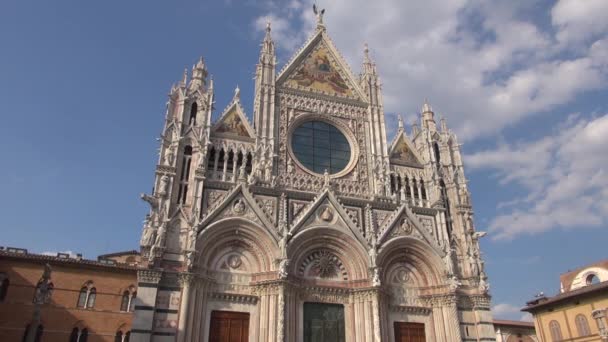 Siena Talya 2016 Yaklaşık Ünlü Katedral Siena Santa Maria Assunta — Stok video