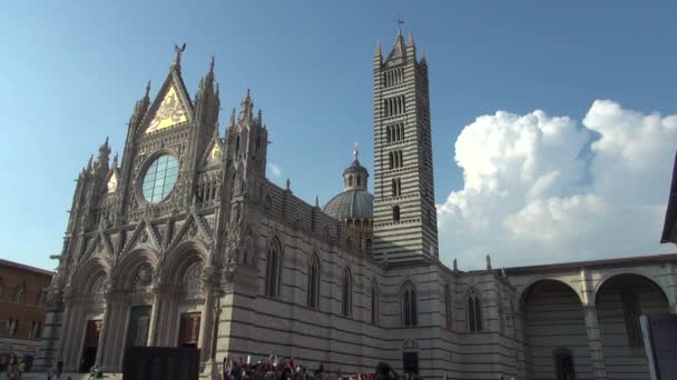 Siena Itálie Cca 2016 Slavná Katedrála Sieně Věnované Santa Maria — Stock video
