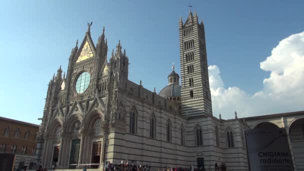 Siena Olaszország Circa 2016 Híres Katedrális Siena Szentelt Santa Maria — Stock videók