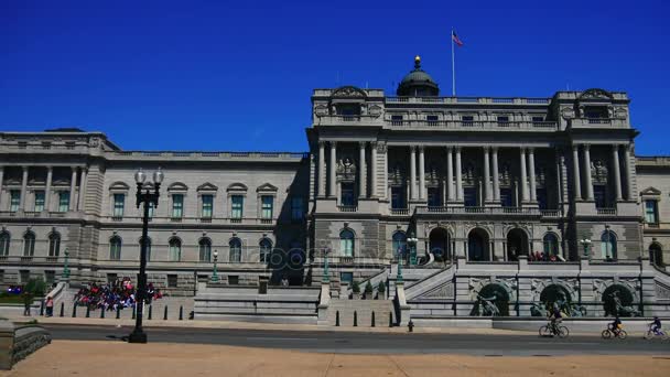 ワシントン アメリカ合衆国 2017 図書館の議会の建物は つの米国議会図書館の建物の最も古い トーマス ジェファーソンの建てられた 1890 1904 — ストック動画