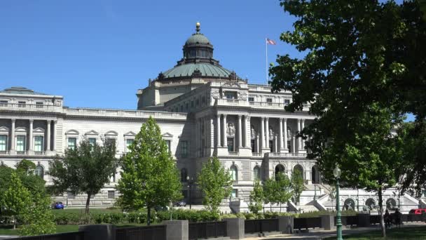 Washington Eua Circa 2017 Edifício Biblioteca Congresso Mais Antigo Dos — Vídeo de Stock