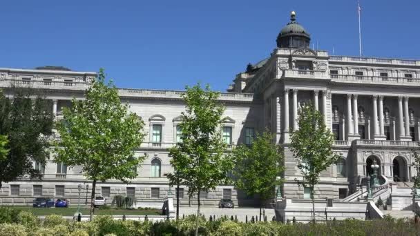 Washington Usa Circa 2017 Budynek Biblioteki Kongresu Jest Najstarszym Trzech — Wideo stockowe