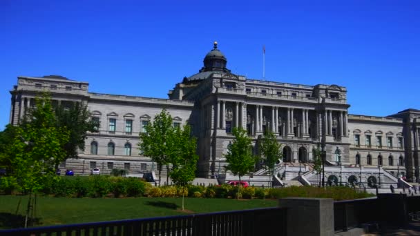 Washington États Unis Vers 2017 Bâtiment Bibliothèque Congrès Est Ancien — Video