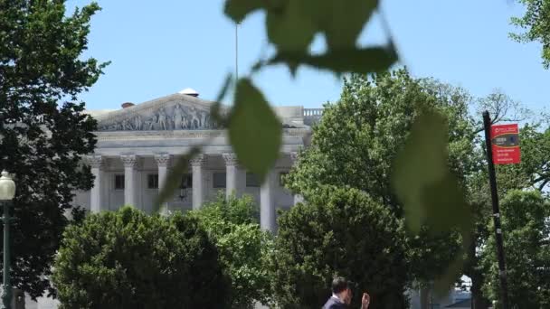 Washington Circa 2017 Edificio Corte Suprema Estados Unidos Filmado Brillante — Vídeos de Stock