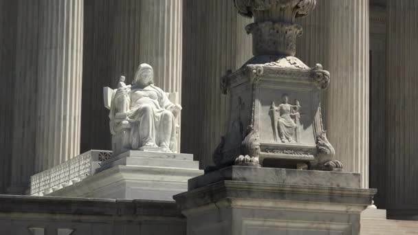 Washington Circa 2017 Niewiązanej Państwa Sądu Najwyższego Budynku Strzał Dzień — Wideo stockowe