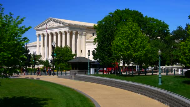 Washington Circa 2017 Edificio Corte Suprema Estados Unidos Filmado Brillante — Vídeos de Stock