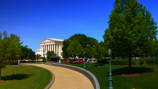 Washington Circa 2017 Edificio Corte Suprema Estados Unidos Filmado Brillante — Vídeos de Stock