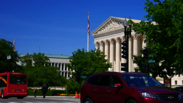 Washington Circa 2017 Edificio Corte Suprema Estados Unidos Filmado Brillante — Vídeos de Stock