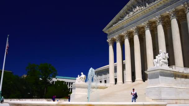 Washington Circa 2017 Edificio Corte Suprema Estados Unidos Filmado Brillante — Vídeos de Stock