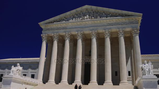 Washington Circa 2017 Obundet Staterna Supreme Court Building Sköt Ljus — Stockvideo