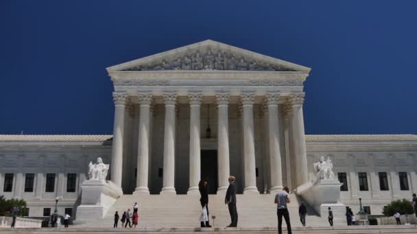 Washington Circa 2017 Edificio Corte Suprema Estados Unidos Filmado Brillante — Vídeos de Stock