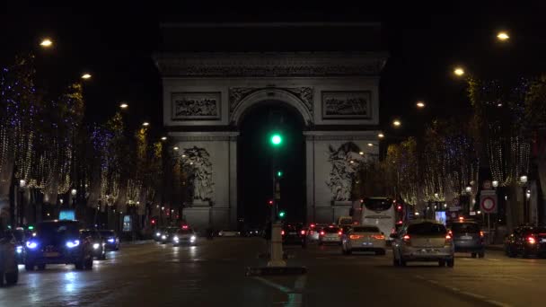 Paris França Por Volta 2017 Cityscapes Paris Com Champs Elysees — Vídeo de Stock