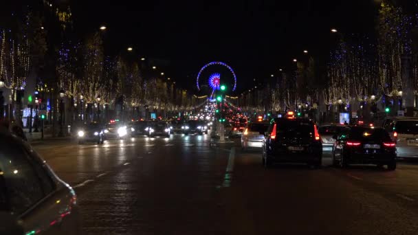 Paris Frankreich 2017 Stadtansichten Von Paris Mit Champs Élysées Der — Stockvideo