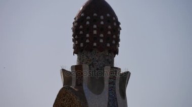 Barcelona, İspanya - Mayıs 2017 yaklaşık: A Parc Guell, kentin önemli turistik mekanlara, gerçek zamanlı, Barselona, İspanya, birini vurdu.