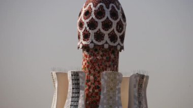 Barcelona, İspanya - Mayıs 2017 yaklaşık: A Parc Guell, kentin önemli turistik mekanlara, gerçek zamanlı, Barselona, İspanya, birini vurdu.