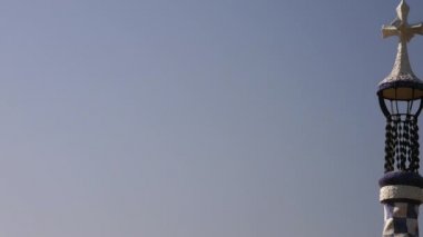 Barcelona, İspanya - Mayıs 2017 yaklaşık: A Parc Guell, kentin önemli turistik mekanlara, gerçek zamanlı, Barselona, İspanya, birini vurdu.