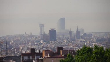 Barcelona, İspanya - Mayıs 2017 yaklaşık: A Parc Guell, kentin önemli turistik mekanlara, gerçek zamanlı, Barselona, İspanya, birini vurdu.