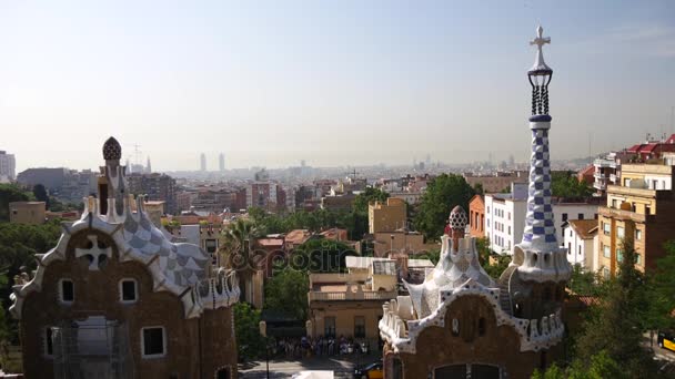 Barcelona España Circa Mayo 2017 Una Toma Parc Güell Una — Vídeo de stock